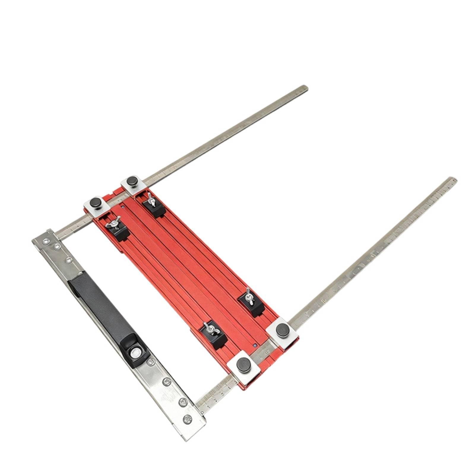 Base per Macchina da Taglio Supporto Robusto con Scale Integrate Slot di Posizionamento Manico Antiscivolo Screw Adattabile Adatta per Bricolage Manutenzione Domestica, 500MM, Con Ruote