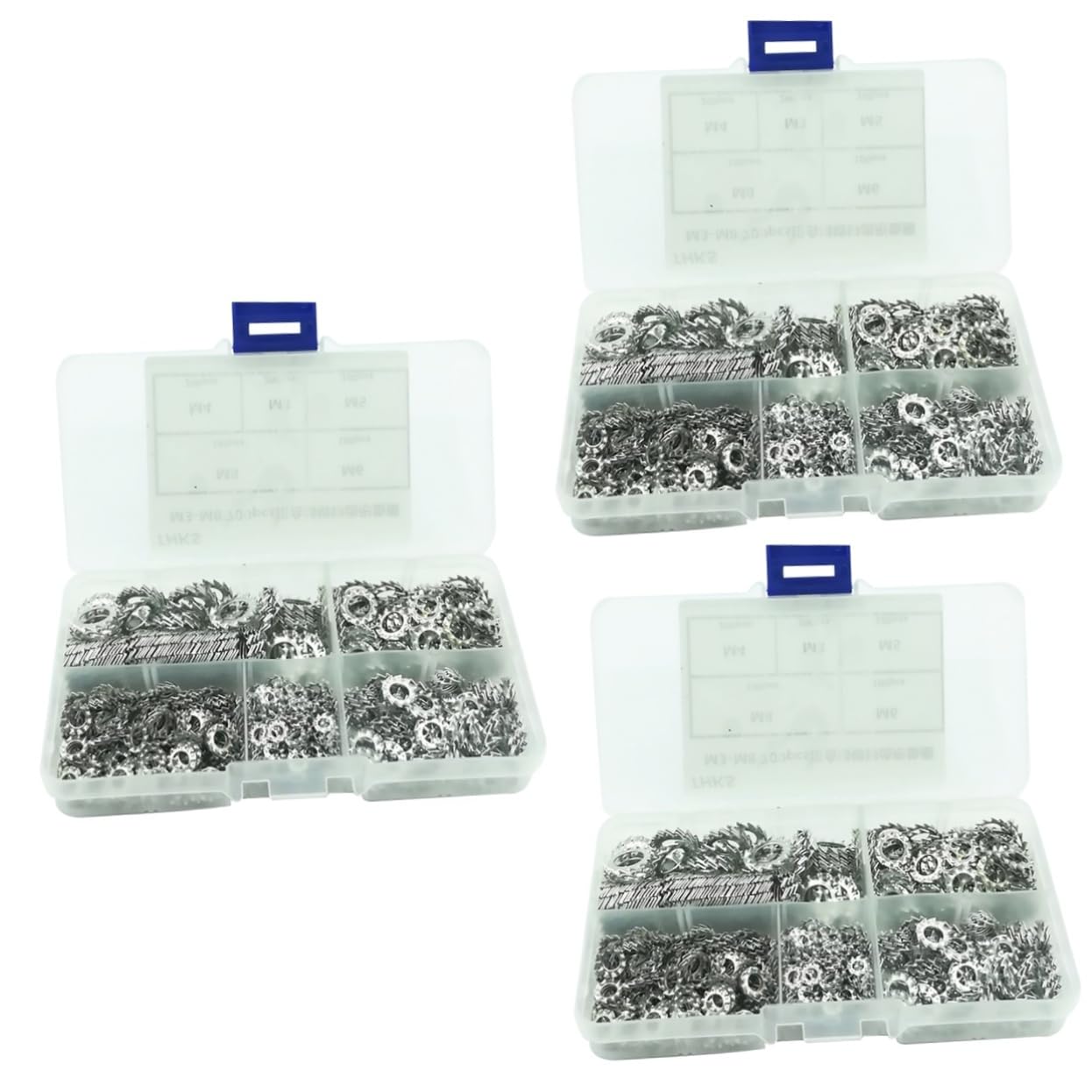 SOLUSTRE 2100pièces Rondelles Dentées Galvanisées De Rondelles De Verrouillage Externes Multi-dents Pour Mécanismes De Blocage Pour Moteurs Et Équipements Hydraulique