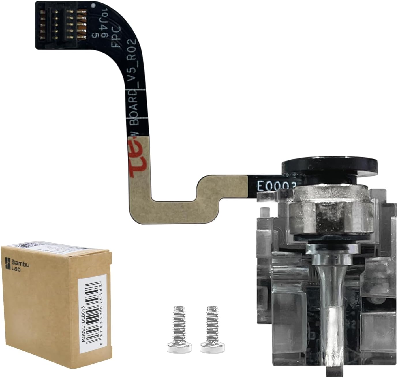 Original Bamboo Lab P1 Replace The Extruder Filament Sensor,Hall Switch Assembly,Detect Presence of Consumables and Filament Cutter Lever for Bamboo Lab P1P/P1S 3D Printer Extruder