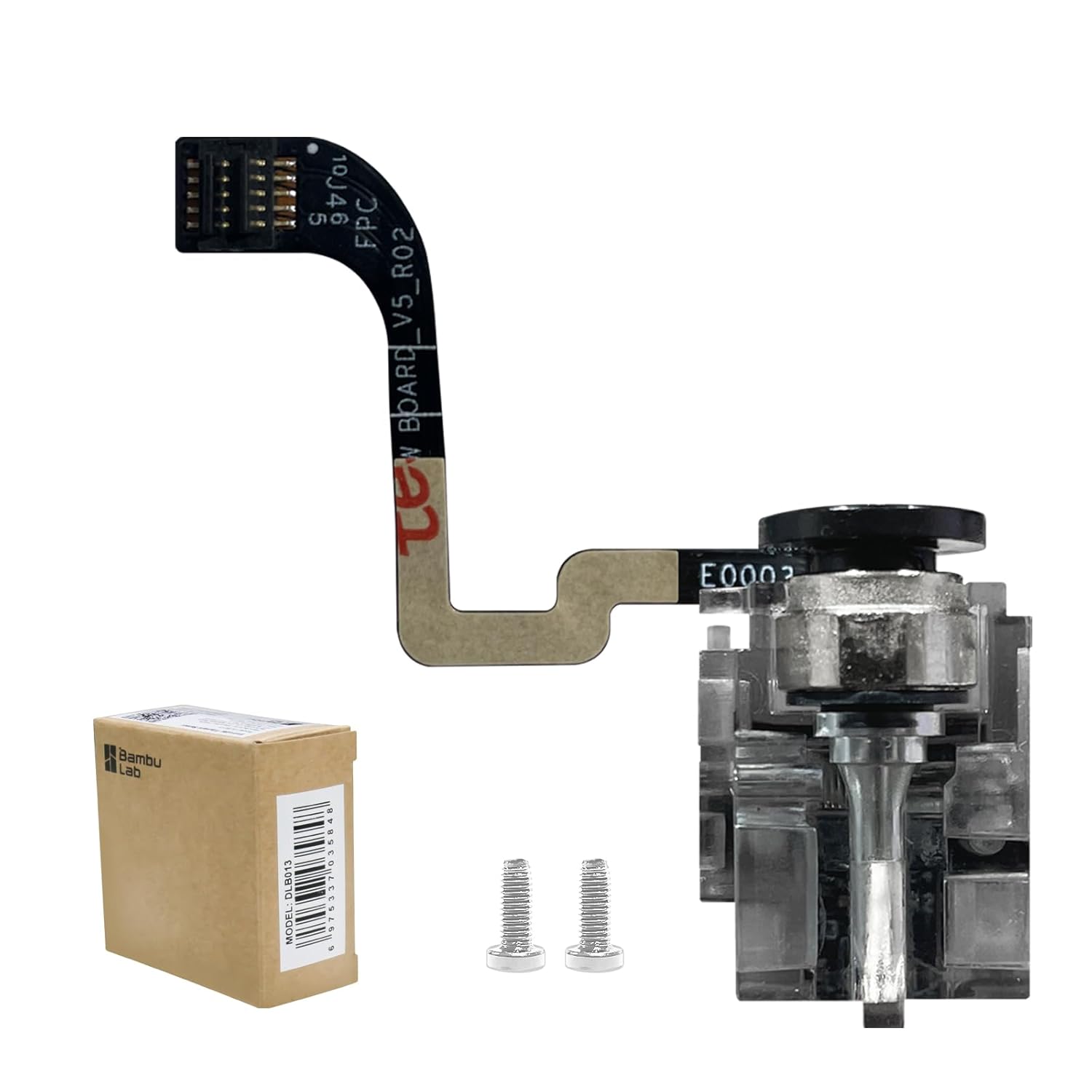 Original Bamboo Lab P1 Replace The Extruder Filament Sensor,Hall Switch Assembly,Detect Presence of Consumables and Filament Cutter Lever for Bamboo Lab P1P/P1S 3D Printer Extruder