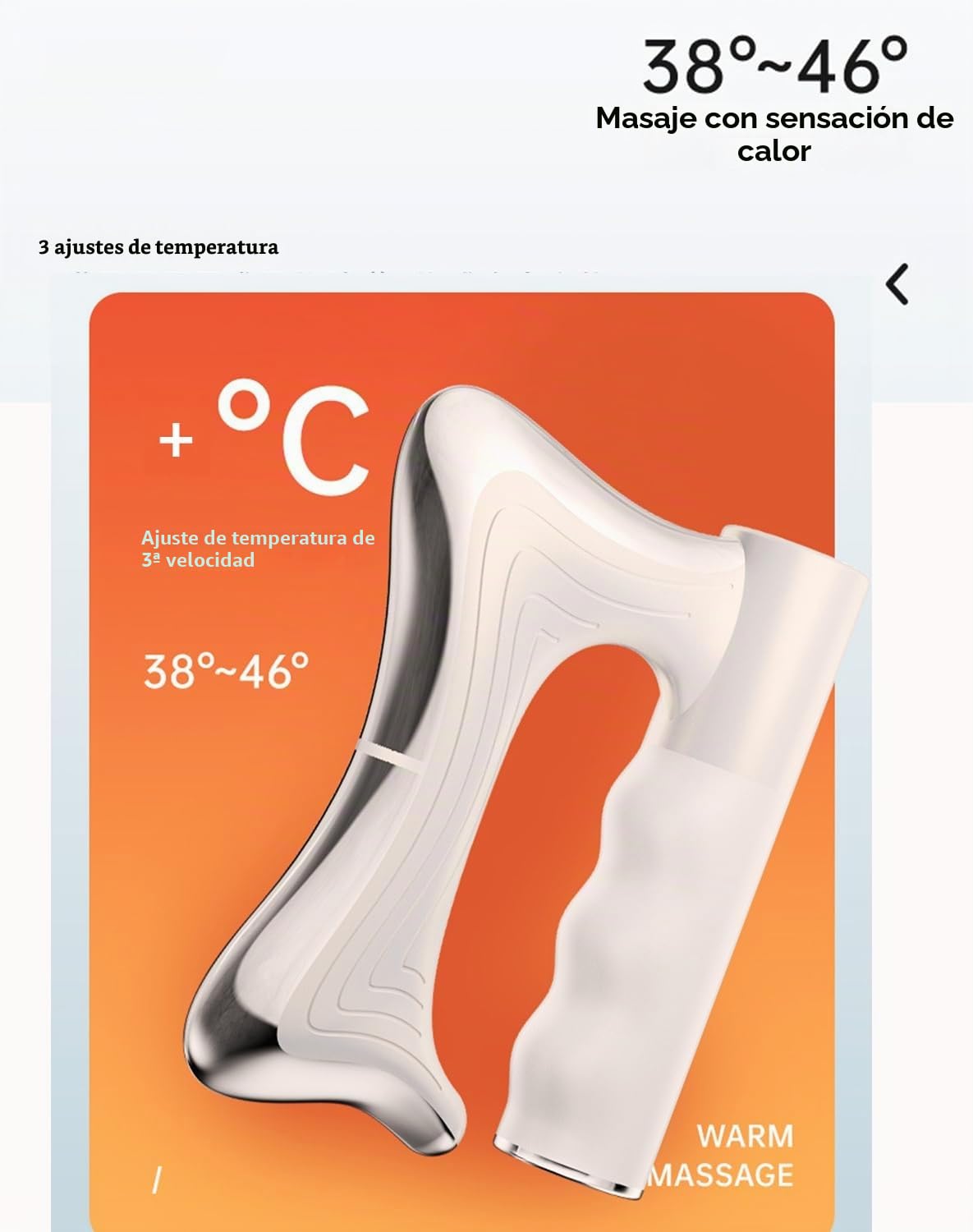 Luxcary Masajeador Drenante, Masajeador Reafirmante para Abdomen y Muslos, Forma Anatómica S Ergonómico Uso Diario en Casa (Blanco)