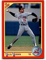 Vista 1 de 1990 Score #256 Felix Fermin Cleveland Indians Baseball Cards EX/NM Baseball Card