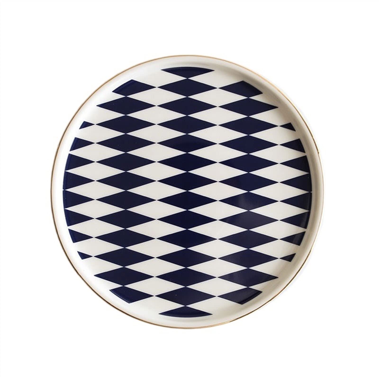 Plateau de rangement couloir bijoux cosmétiques en céramique ronde
