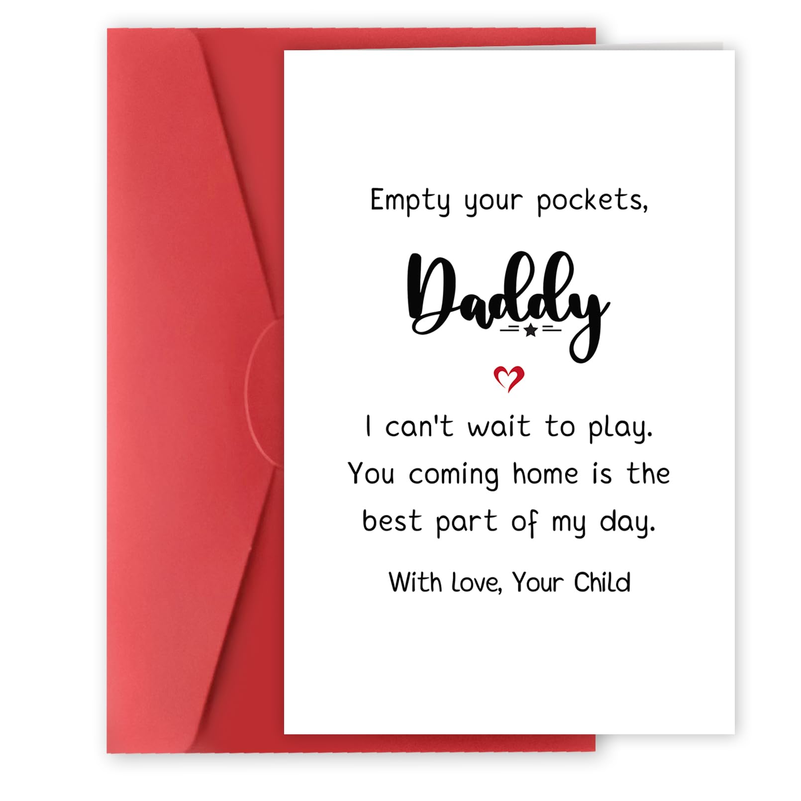Bestmelo Funny Fathers Day Card for Daddy,Sweet Father's Day Cards from Kids,Cute Father's Day Gifts from Daughter Son