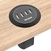 Simpeak 30W 4-Port USB Desk Charger Desktop Charging Station Mounts on The 2.0"/2.4" Grommet Hole with Power Cable (Match 2pcs Grommet),C51 Black