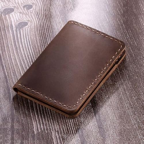 LIOONS Minimalist Wallet Men's Leather Wallet Durable Vintage Handmade Fashion Card Holder Portable Mini Coin Purse Gift For Men Card Holder