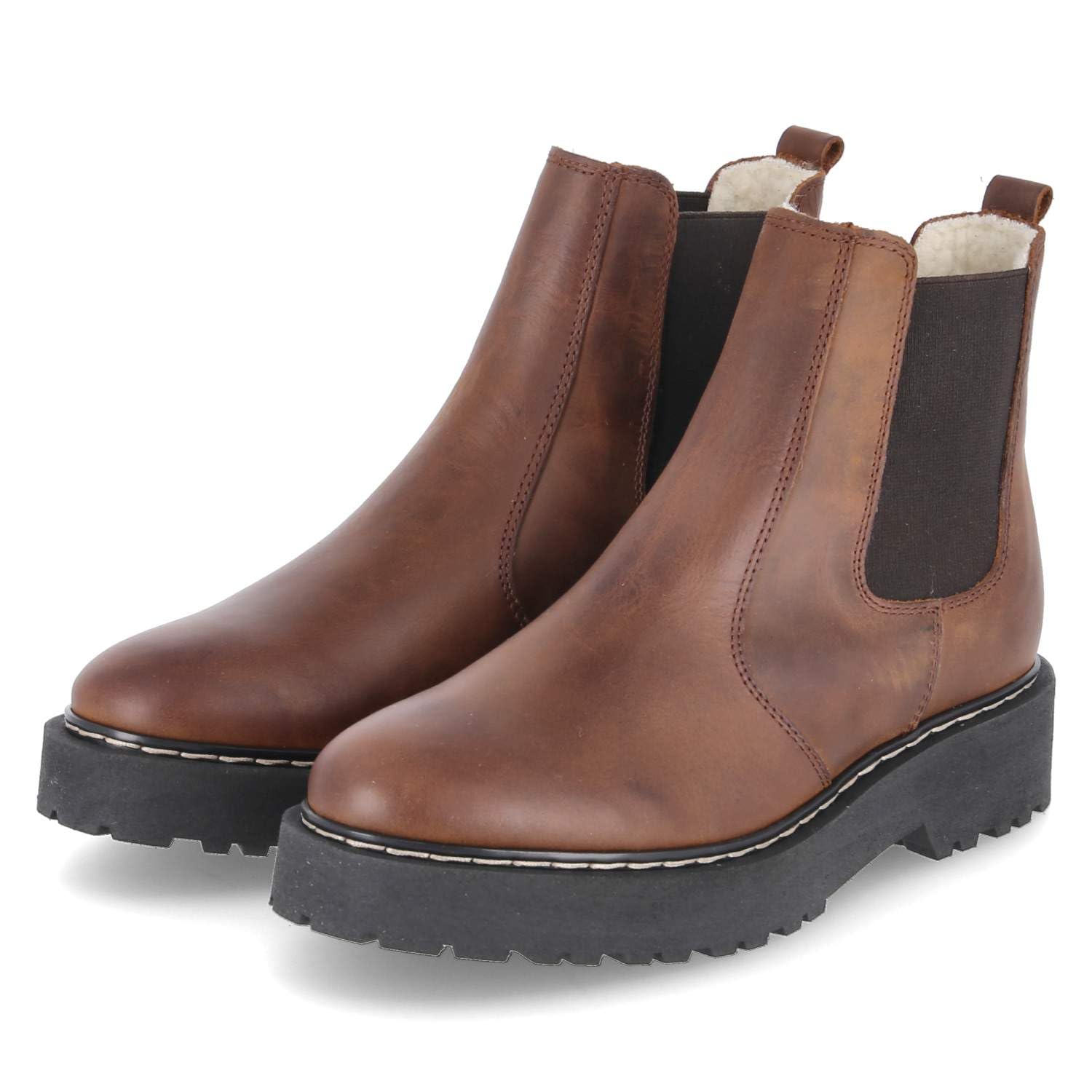 F-8396 Olivia Tabaco buty wsuwane z gładkiej skóry damskie w kolorze brązowym