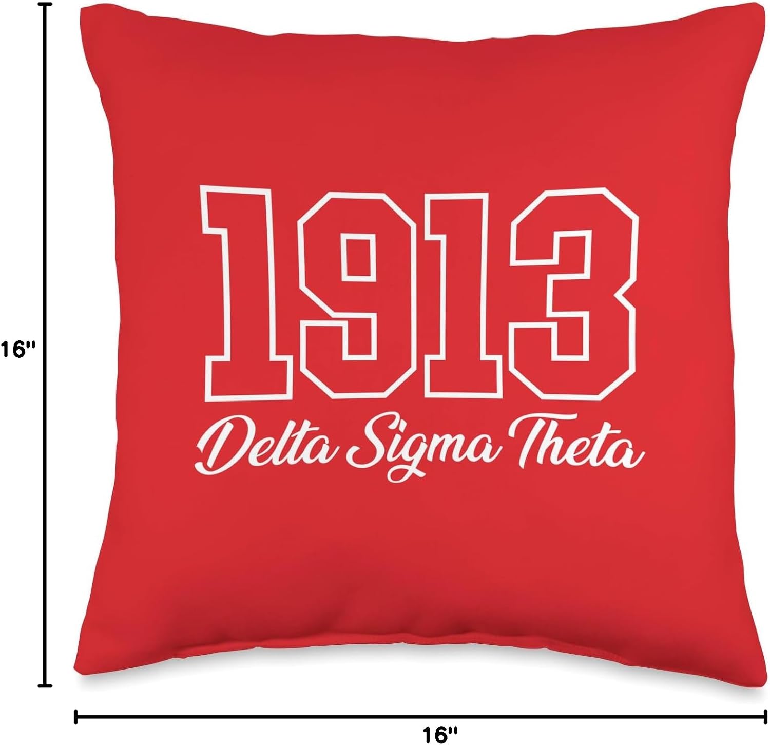Delta Sigma Theta Sorority Paraphernalia, Delta 1913 HBCU Throw Pillow