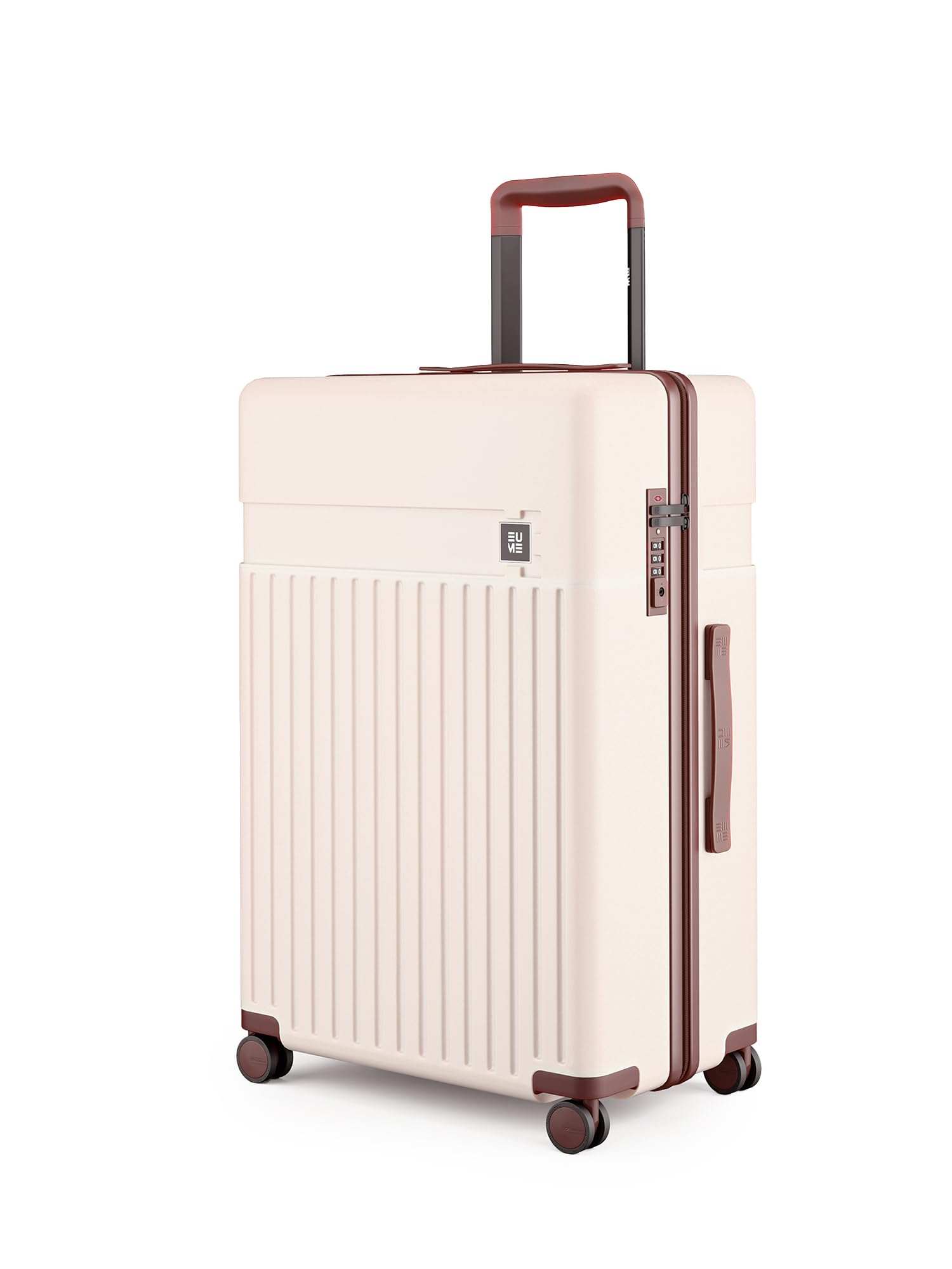Classic Check-in Large 75 Cm Luggage Trolley Bags for Travel, Mocha White | Polycarbonate (PC) 8 Hinomoto Wheels Suitcase | Trolley Bag Large Size-image-21