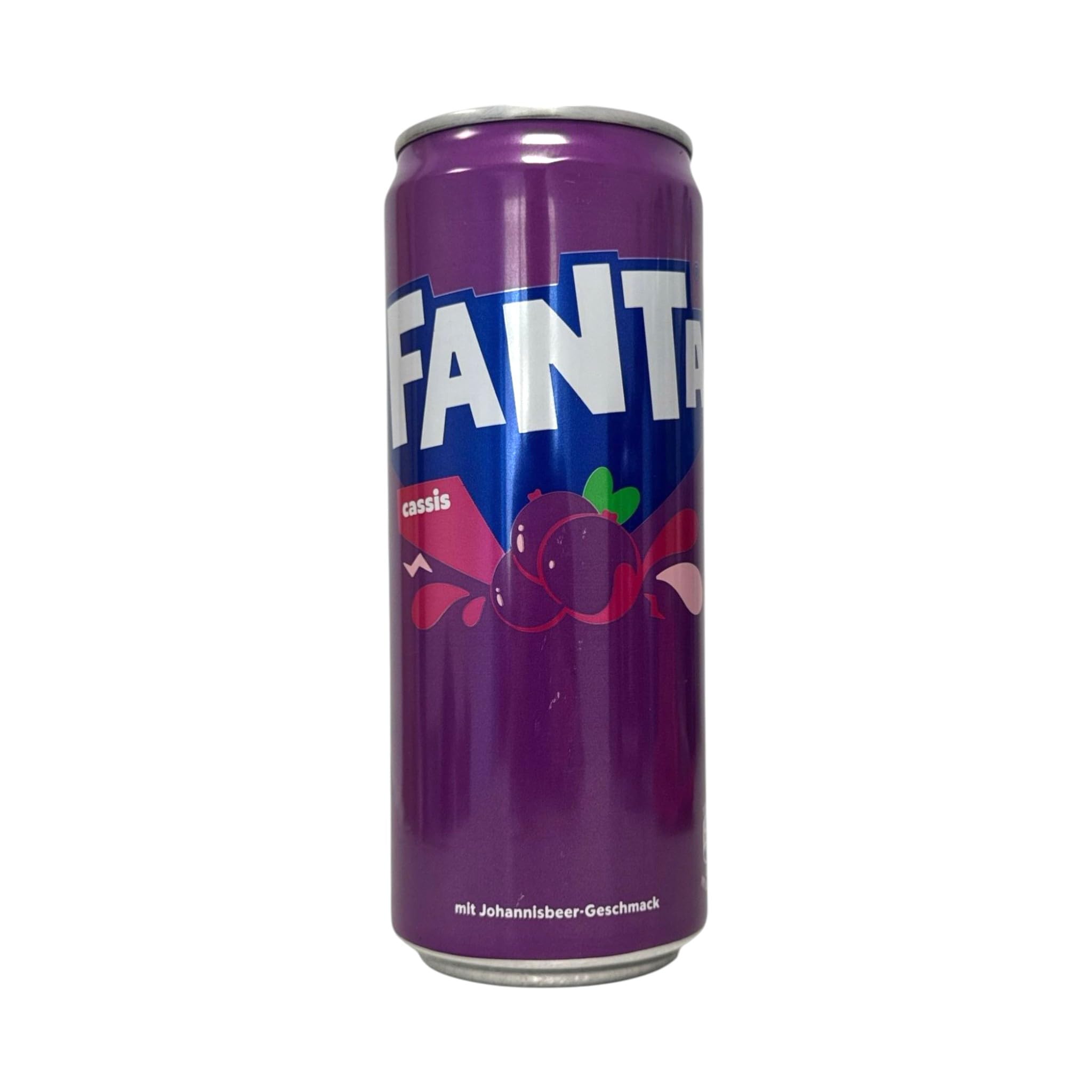 Fanta Cassis, 24 x 330ml Dose, Erfrischungsgetränk mit Johannisbeer-Geschmack, inkl. 6€ Pfand