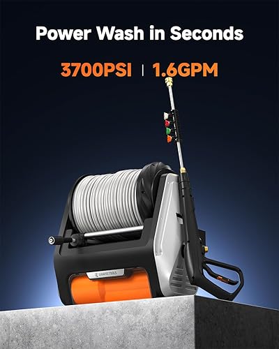 Miniatura 4 de Giraffe Tools Lavadora a presión montada en la pared PRO con motor sin escobillas mejorado de 1800 W, lavadora de energía eléctrica máxima de 3700