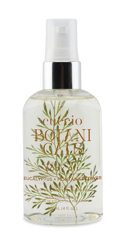 Óleo corporal Cuccio Botanicals de eucalipto e flor de Arnica Montana, 120 mL