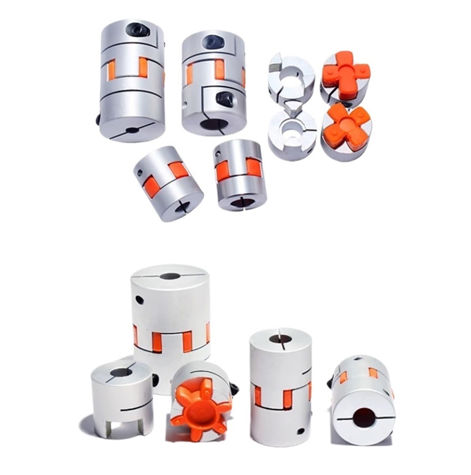 Coupleurs de servomoteur D35L50, accouplement d'arbre élastique flexible en étoile, diamètre 8 mm à 20 mm, 1 pièce(10x12.7)