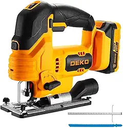 Serra Tico Tico 7/8 Polegadas 20V com Laser e Luz LED Bateria Lítio-íon Carregador e Acessórios - Deko