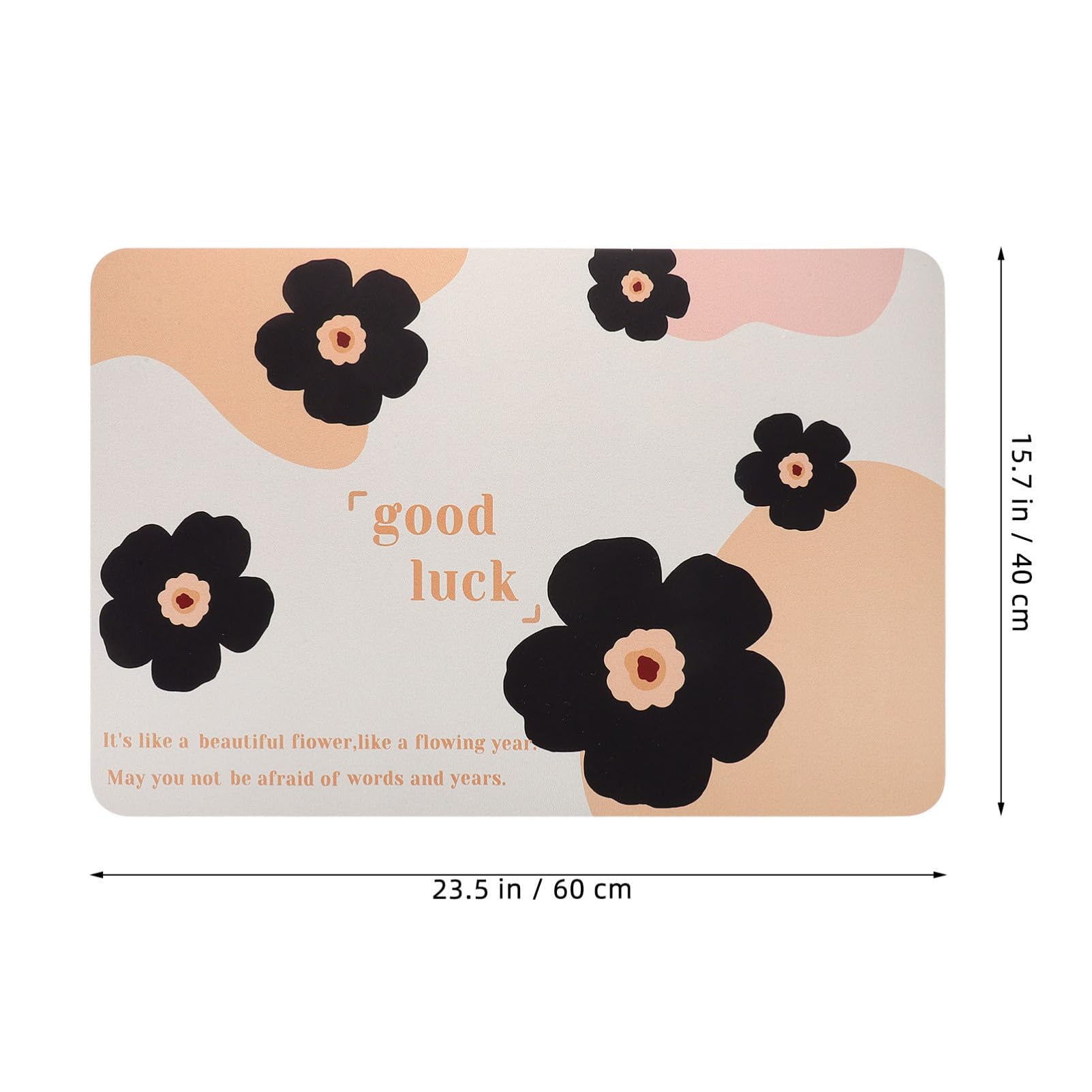 Yardenfun Ft Absorbent Diatomite Rug Fast Drying Non-Slip Floor Mat Flower Pattern for Bathroom Rug