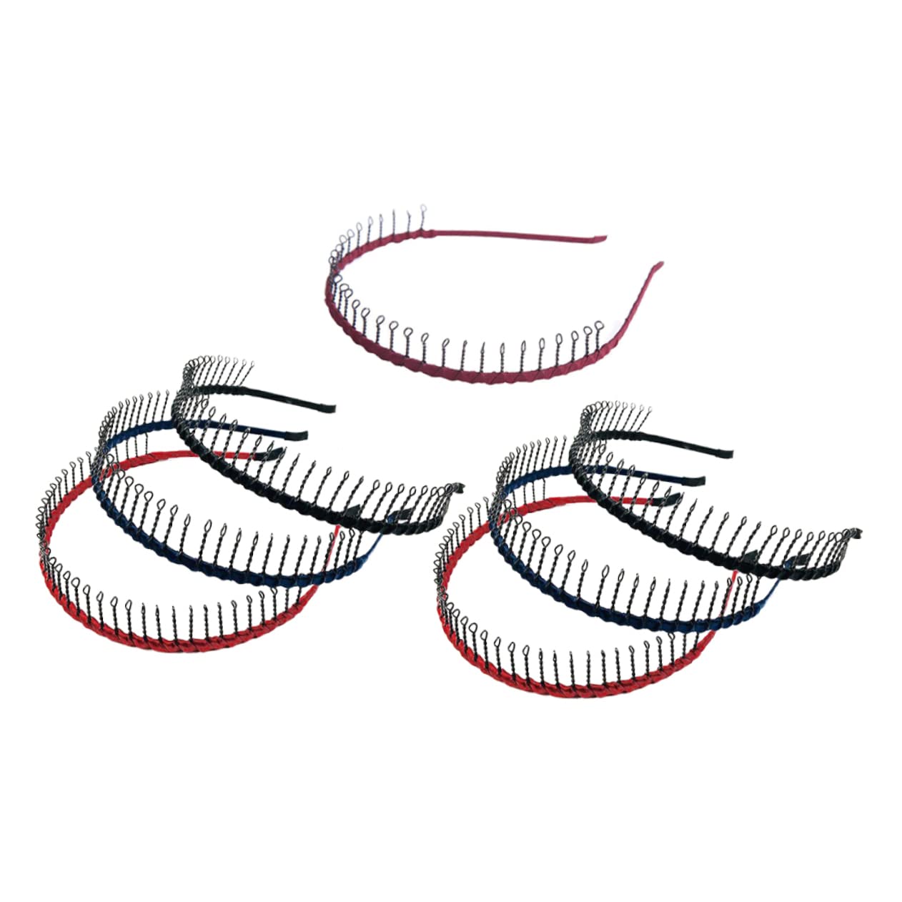 FOMIYES 21piezas Diadema Antideslizante Dientes Metálicos Para Mujeres Accesorios De Maquillaje y Deportes Para Lavar La Cara y Decorar El Cabello