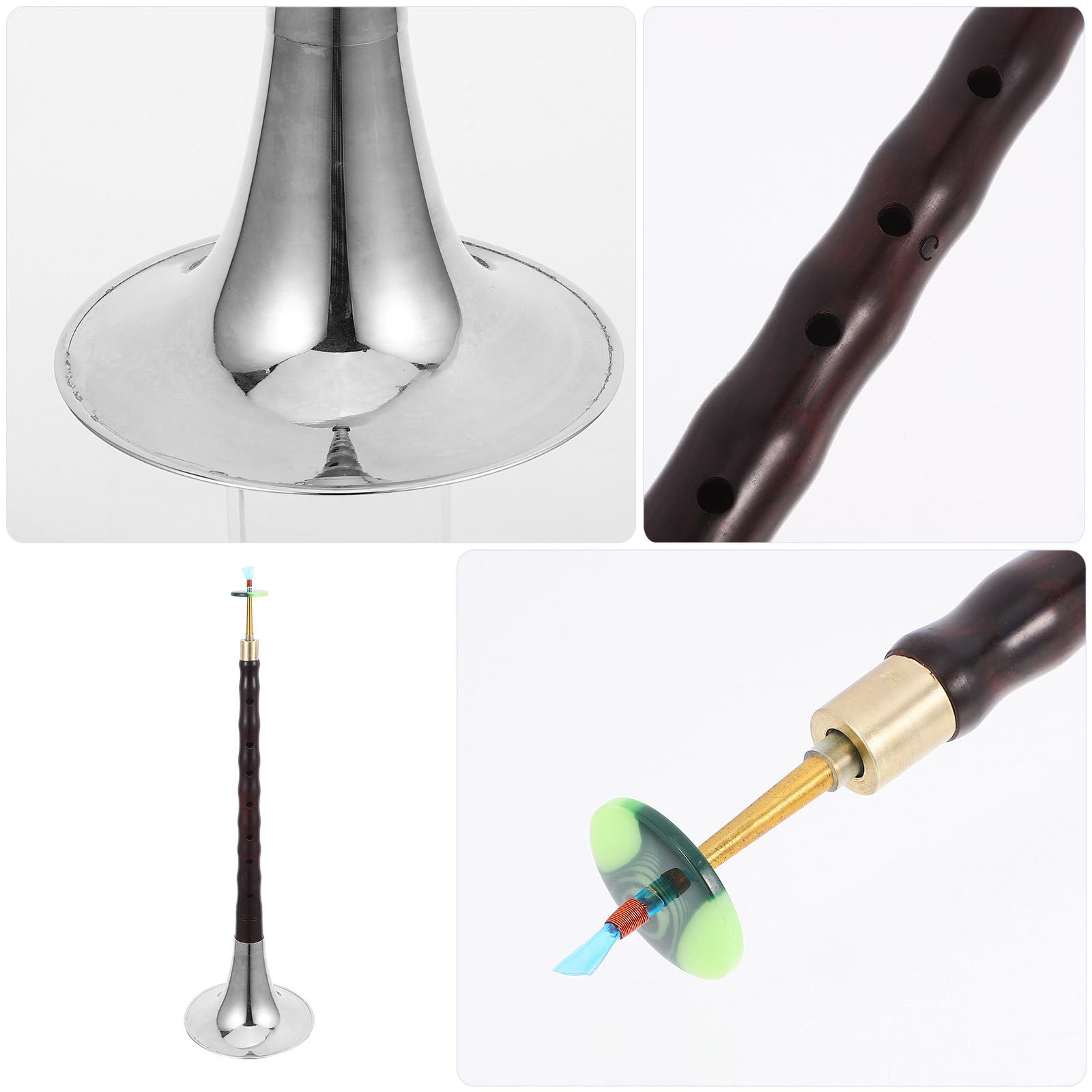 Cabilock Instrumento Suona Tradicional para Principiantes, Tono C en Madera de Ébano, Instrumento de Viento Étnico Ligero y Práctico, Incluye Lengüeta y Fuelle, Adecuado Color Aleatorio