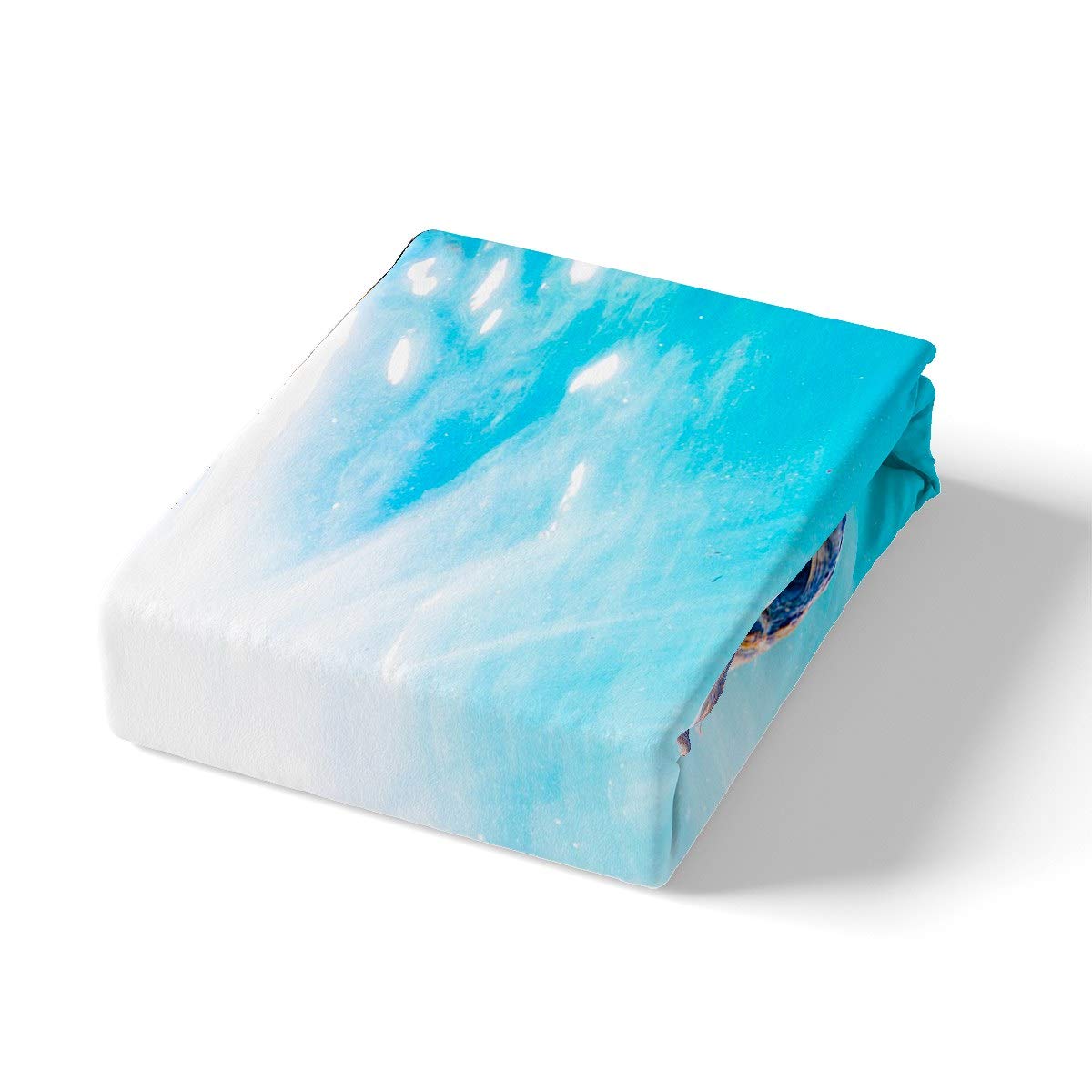 Set di lenzuola con angoli in 3D con tartaruga marina, per bambini, ragazzi, ragazze, tema oceano marino, biancheria da letto con animali subacquei, decorazione per la stanza, 3 pezzi, matrimoniale
