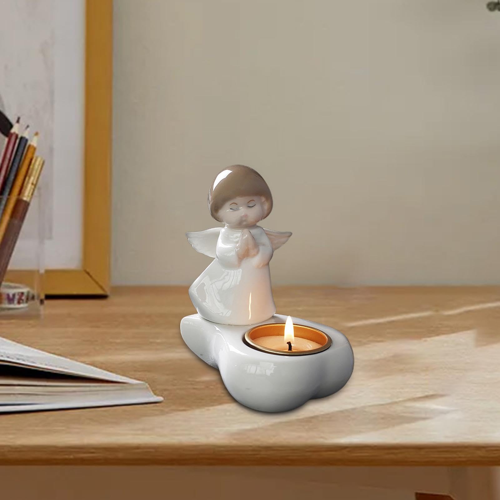 Amazon.co.jp: 天使のキャンドル ホルダー、エンジェル ティーライト