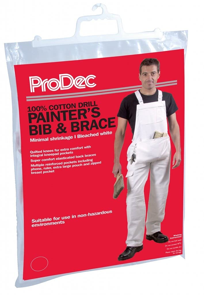 ProDec 100% Cotton Drill, Multi-Pocket Decorator's Bib and Brace