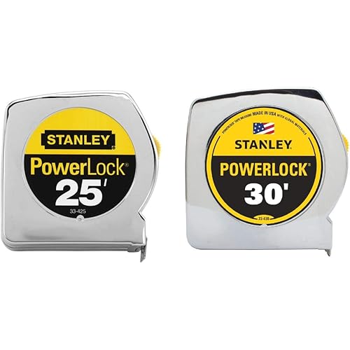 Stanley 33-42530 25ft. and 30ft. Powerlock Tape Measure Combo Pack, Chrome