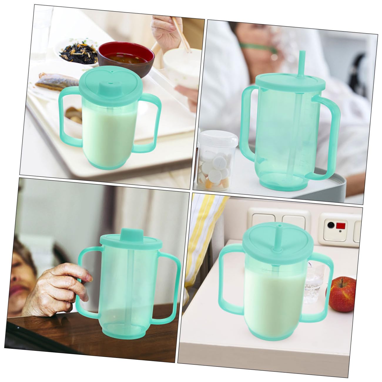 HEMOTON Pflegebecher 2 Stück aus Kunststoff 350ml für Senioren
