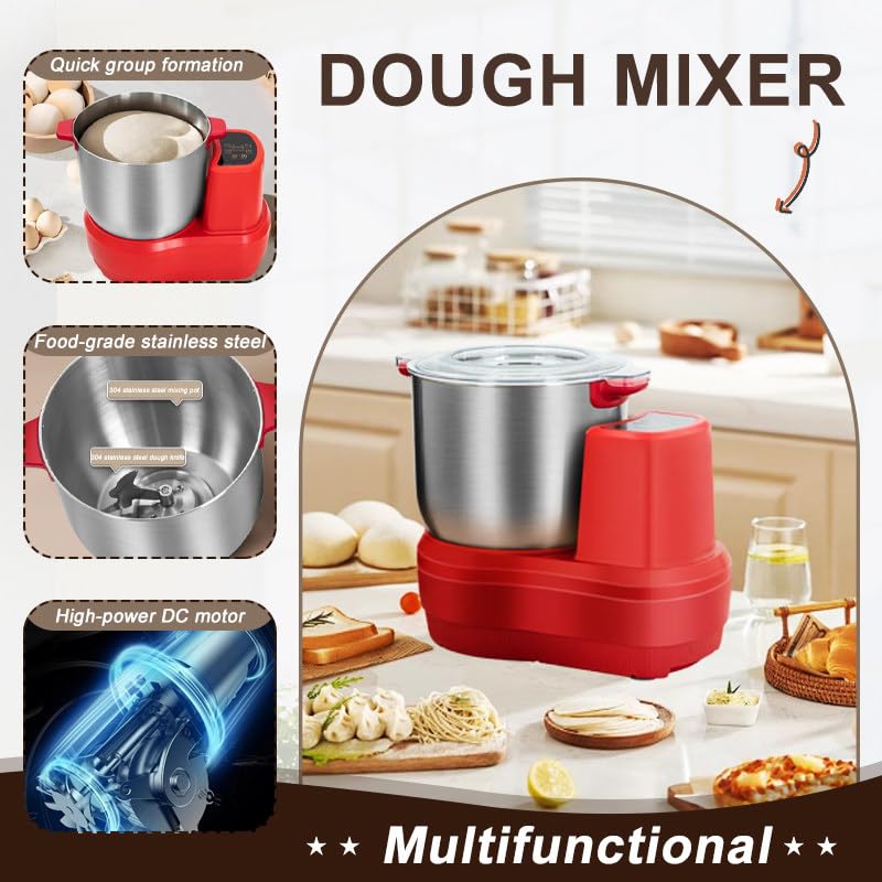 Machine à pâte 12l électrique avec fonction fermentation pour pétrissage rapide