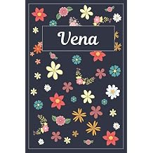 Vena Lined Writing Notebook with Personalized Name | 120 Pages | 6x9 | Flowers