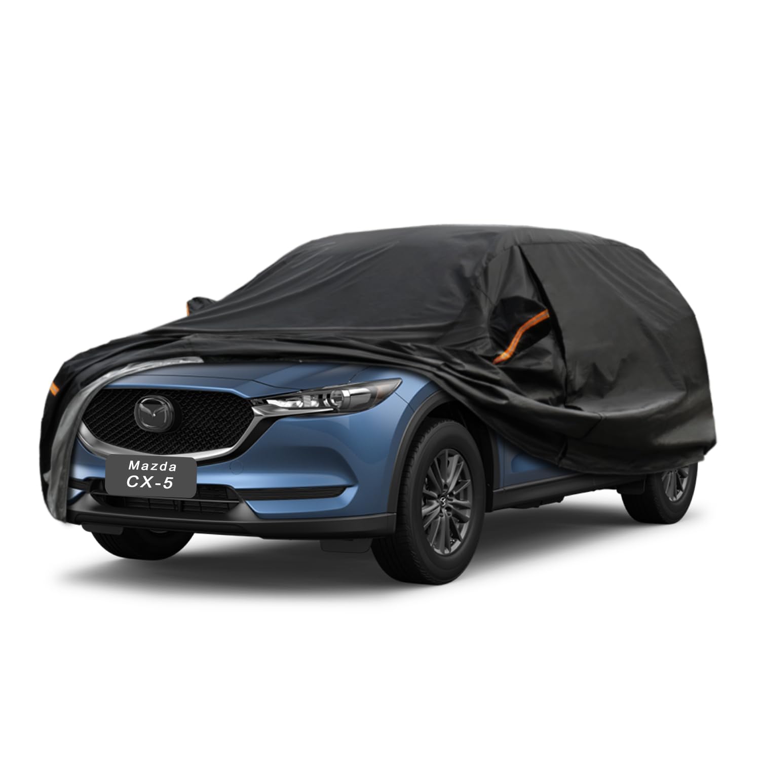 GUNHYI 7 Layers SUV Car Cover Custom Fit Mazda CX-5 (2012-2025) | All-Weather Waterproof Heavy-Duty Fabric, scratch-proof cotton lining, outdoor sun/rain/snow/wind/dust protection.