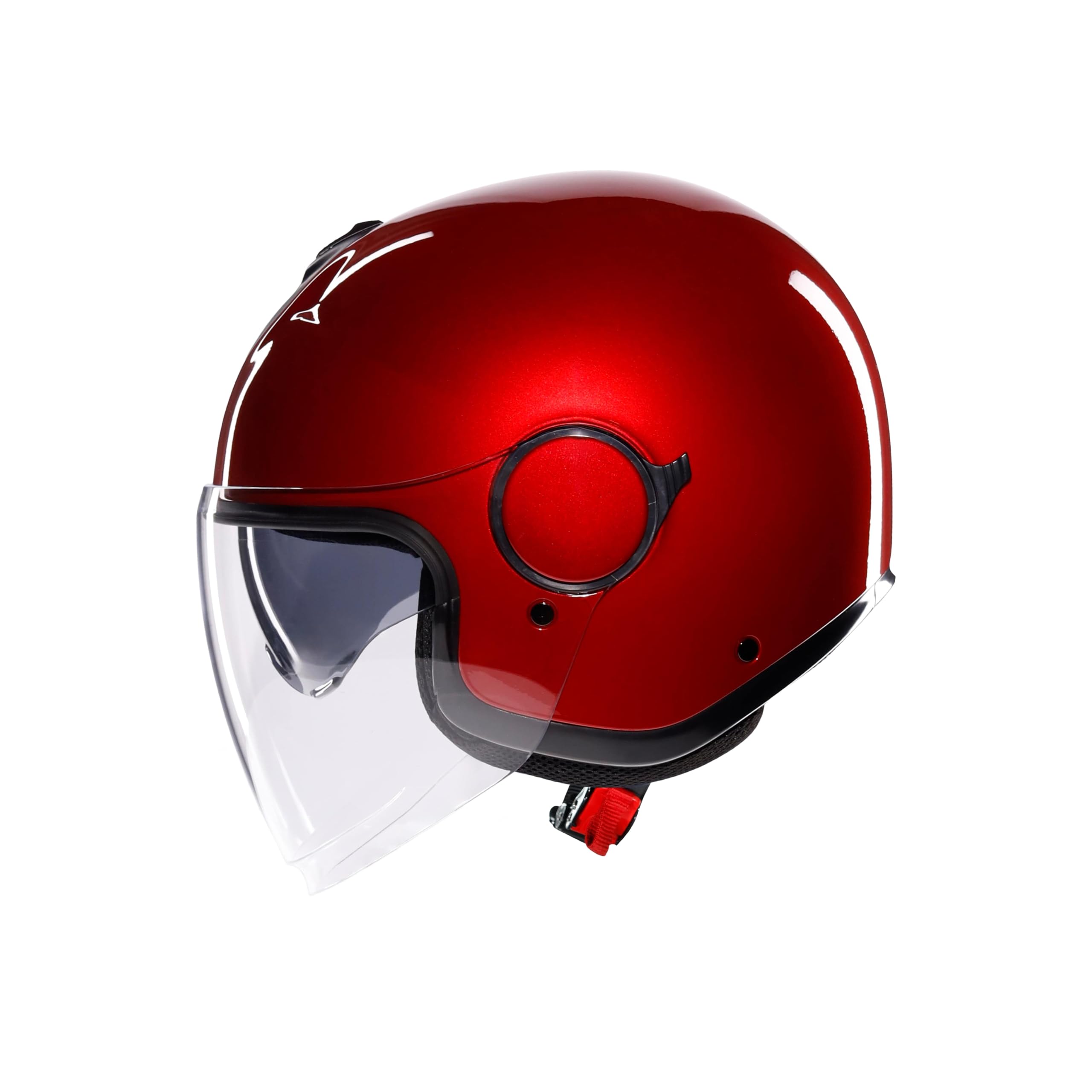 AGV - ETERES E2206, Casco Moto Jet, Unisex, Corsa Red, L
