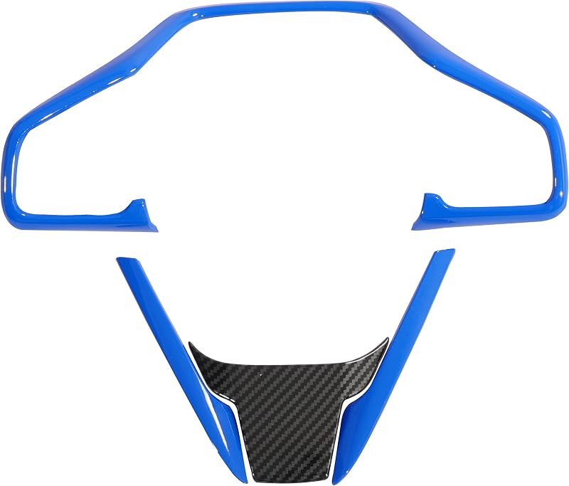 Moldura de acabamento para volante Honda Civic 10ª geração 2016–2021 em ABS azul brilhante, 4 peças