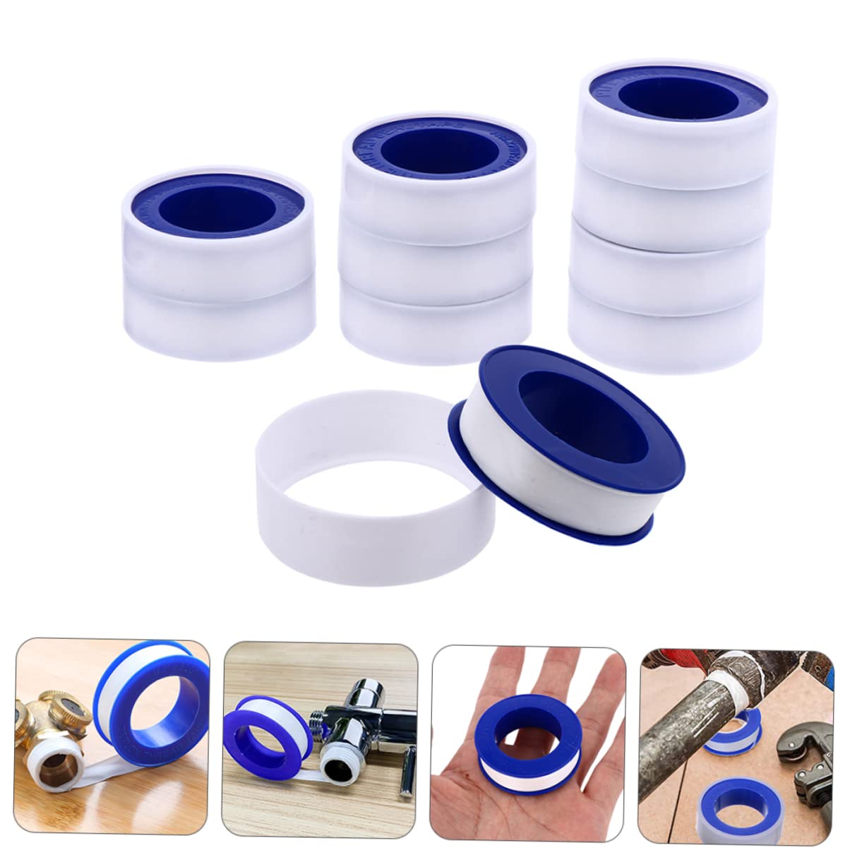 Plumbing Tape 12mm X 0.075mm X 10m PTFE 20Pcs for Faucets