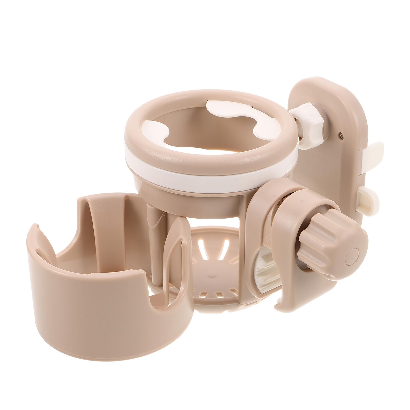 Abaodam Porte-Gobelet Amovible pour Poussette Khaki Support de Téléphone Accessoire Polyvalent pour Bouteilles d'eau et Biberons Compatible Poussettes Sorties Bébé et Promenade