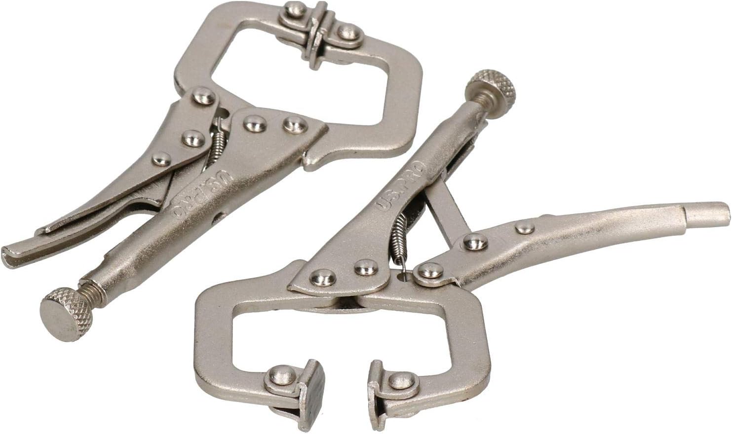 5" Mini Locking C Clamps Adjustable Fastener Welding Clamp Mole Grips 4 Pack