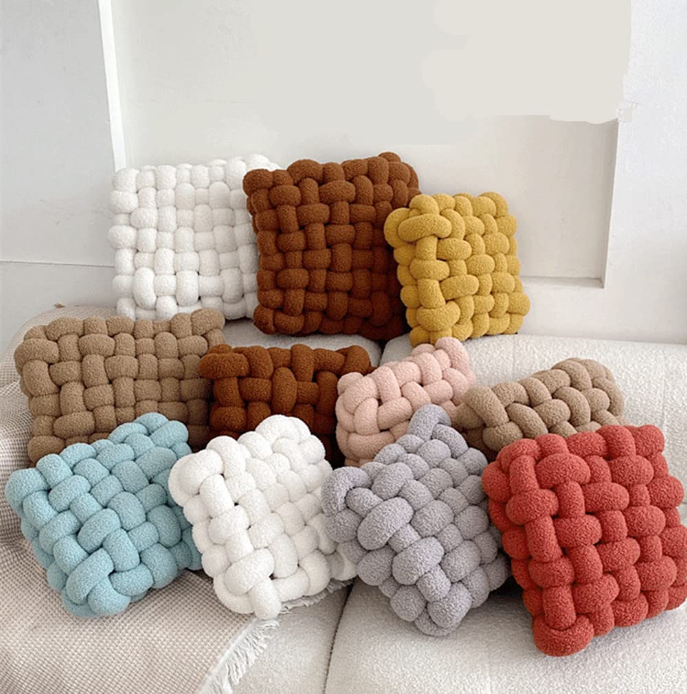 Knotenkissen Quadratisch 40x40cm - Weich, Dekorativ Für Sofa & Boden, Dunkelgrau