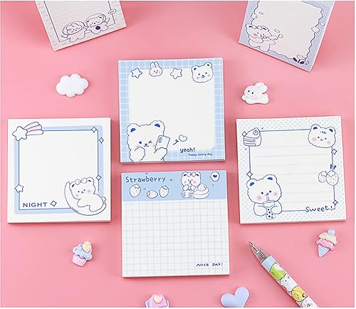 Miniatura 9 de Paquete de 4 bonitas notas adhesivas Kawaii para notas adhesivas de 31 x 31 pulgadas blocs de notas autoadhesivas de frutas coloridas para niñas