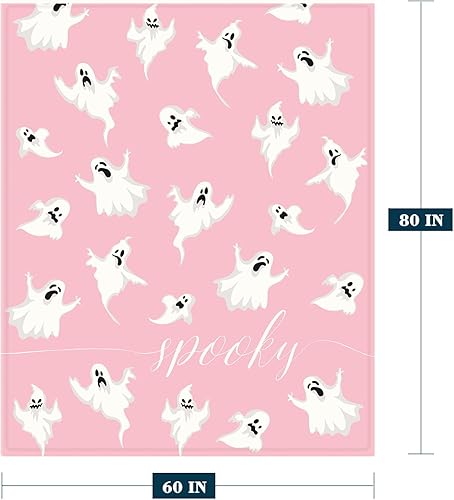 Miniatura 8 de Neatee Living Manta de Halloween tamaño King, manta vintage grande de calavera para cama, sofá, otoño, ligera, mullida, suave y acogedora, manta