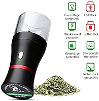 Vista 3 de Electric Herb Grinder COMPACT Size, Fast Grinding for Flower Buds, Updated 6 Blades Spice Grinder, USB-Rechargeable Electric Grinder with 2 x