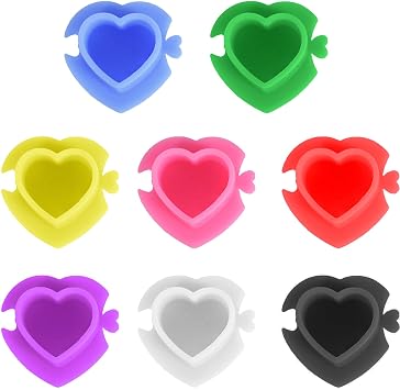Moricher 200 Pcs 8 Color Disposable Plastic Tattoo Ink Cups with Base - Perfect for Tattooing and Makeup