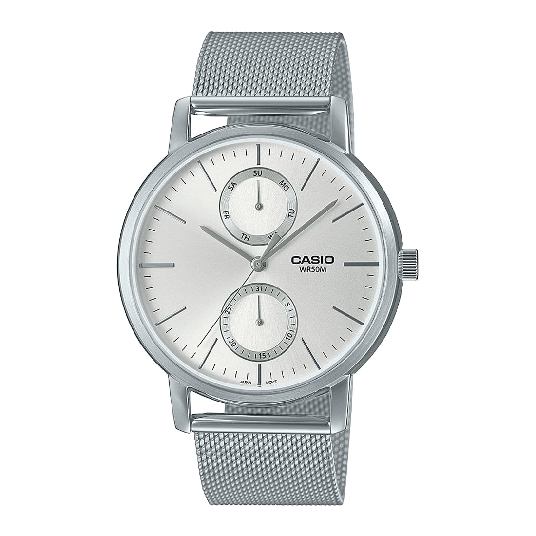 Casio Men Stainless Steel Analog White Dial Watch-Mtp-B310M-7Avdf, Band Color-Silver (B0B87XS42M) Amazon Price History, Amazon Price Tracker