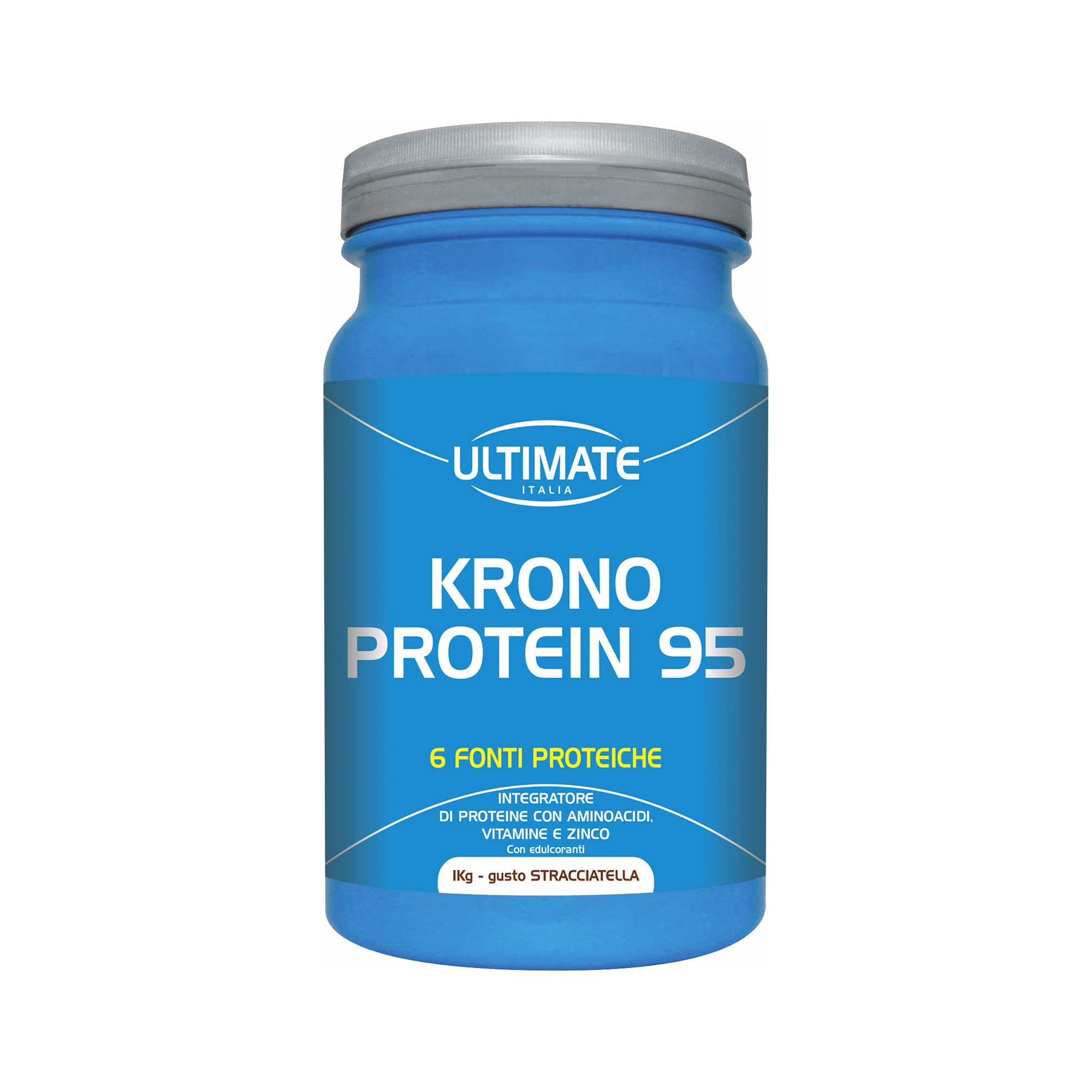 Ultimate Italia - Krono Protein 95-1kg - gusto stracciatella - 6 fonti di proteine a rilascio graduale e 5 aminoacidi che nutrono i muscoli per ore