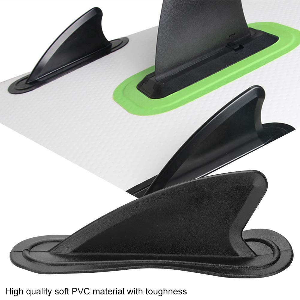 Demeras Aleta de Tabla de Surf PVC Surfing Side Water Aleta para natación Paddle Boarding Negro