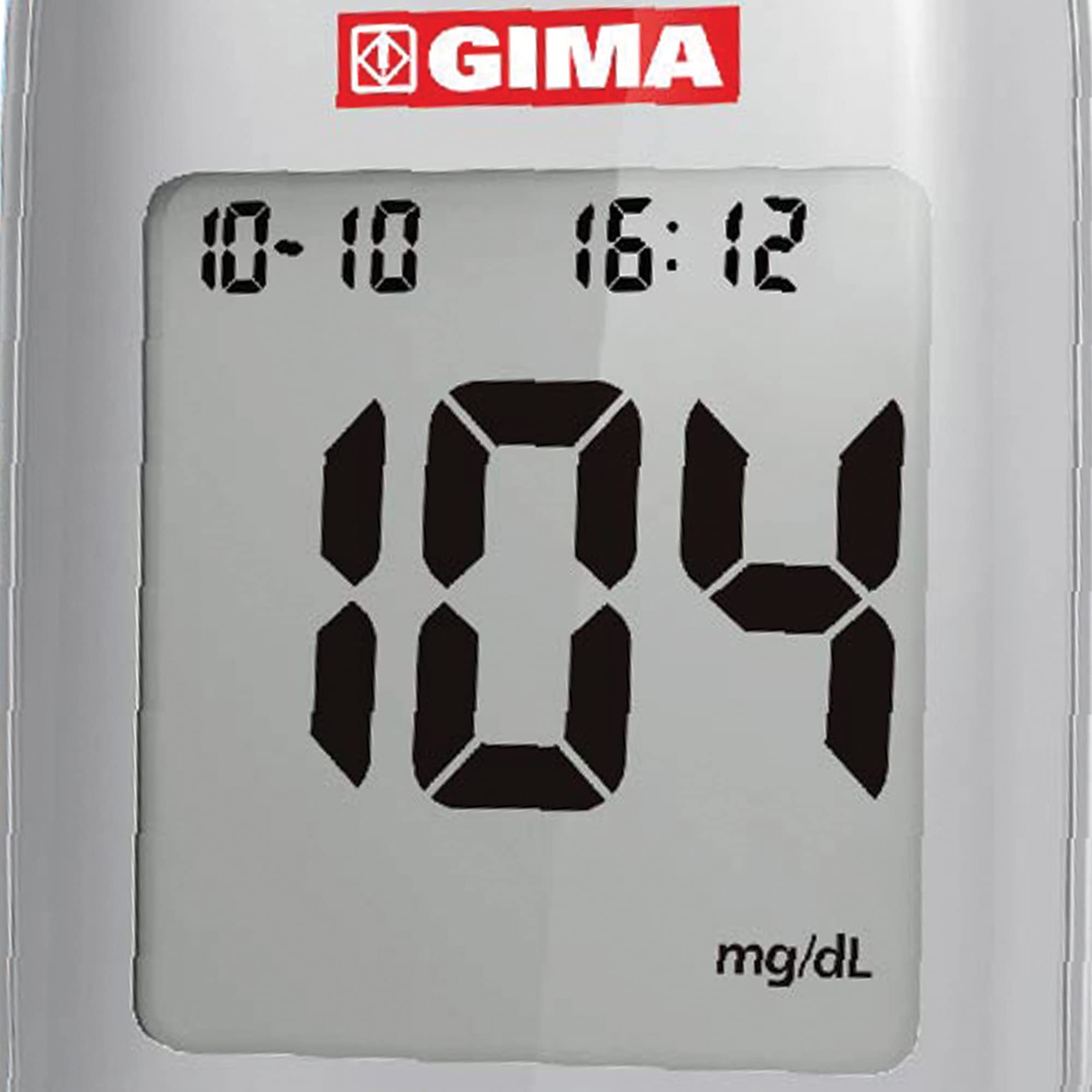 GIMA Misuratore Glicemia Glucometro Kit Completo Per Il Controllo e Il Monitoraggio Del Glucosio Nel Sangue Con 10 Strisce Soluzione Di Controllo 10 Lancette Sterili Penna Pungidito, IT,DE,GR,ES