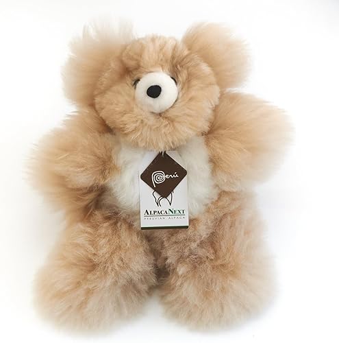 Miniatura 10 de Ositos de peluche suaves y tiernos de alpaca para bebé, 9 pulgadas, animal de peluche de alpaca premium hecho a mano en piel auténtica de Alpaka.