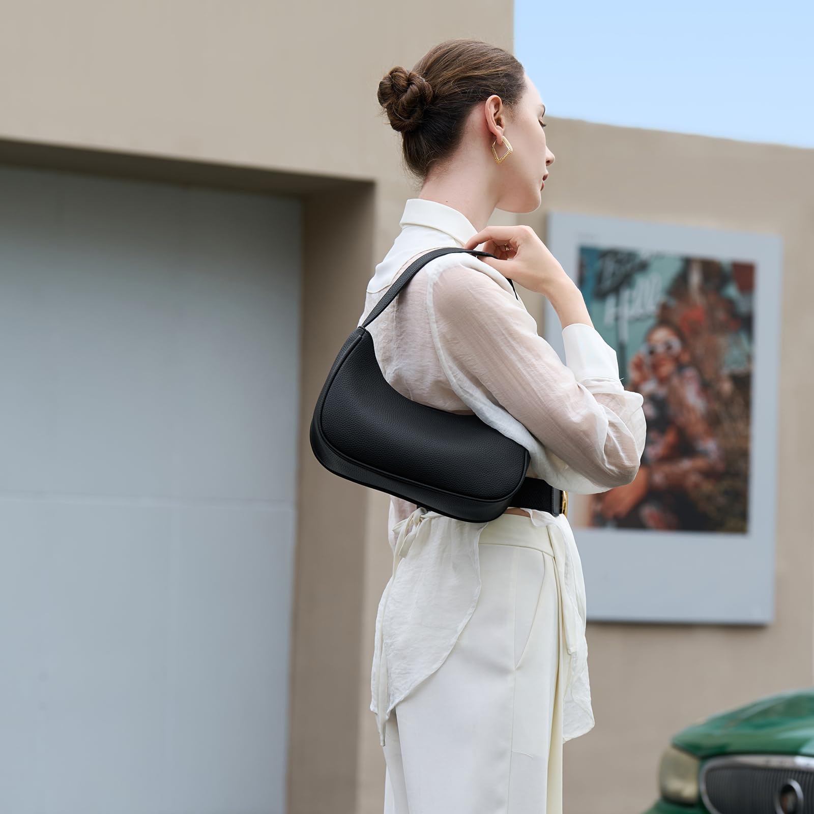 Fashion shoulder Bag for Women's Cute Hobo Tote Handbag Mini Clutch Underarm Purse for Daily Use/Work/Travel/Casual Outings