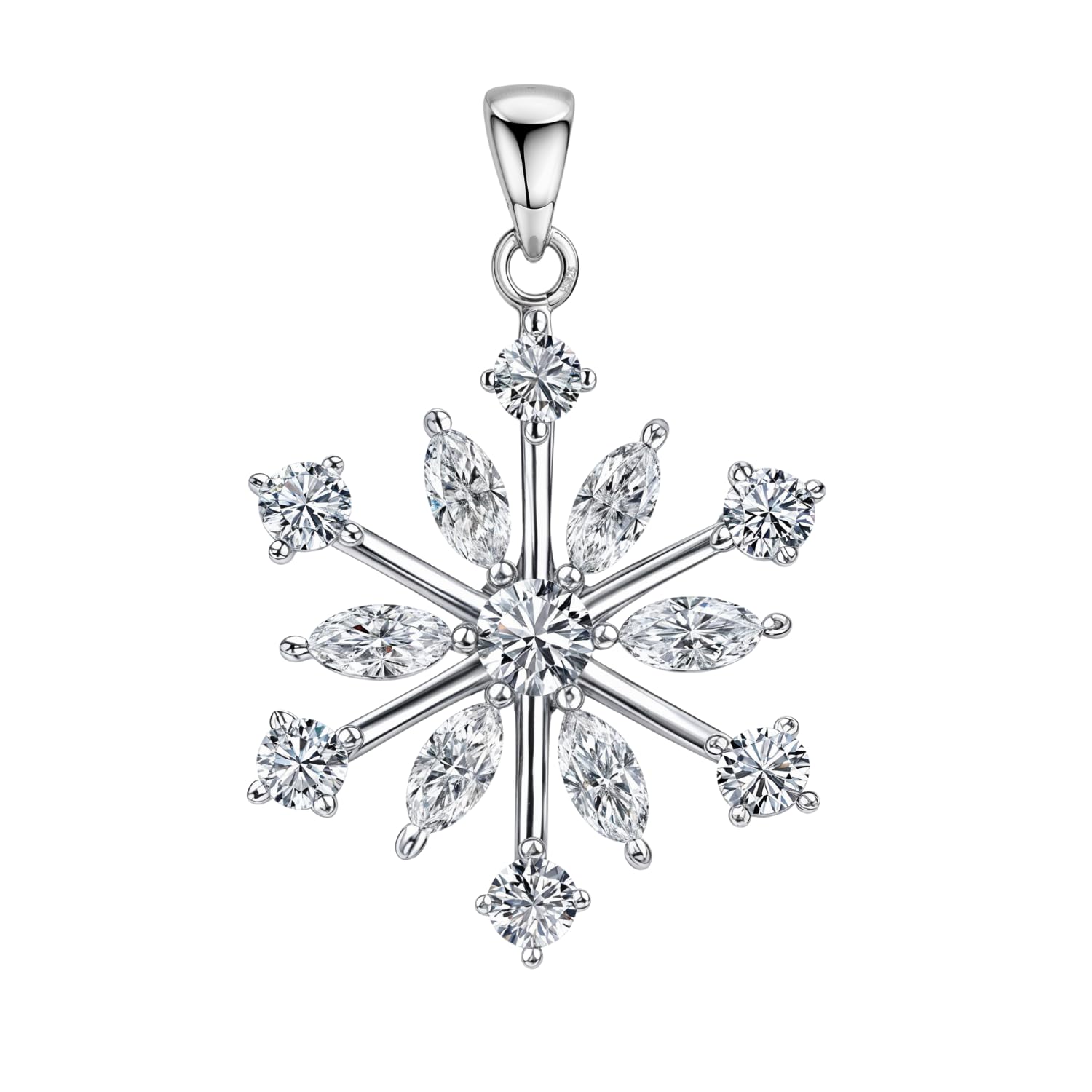 Solitaire Designer Pendant | 92.5 Sterling Silver & Diamond Like Brilliance Sparkling Zirconia for that Stunning Shine | Lovely Gift