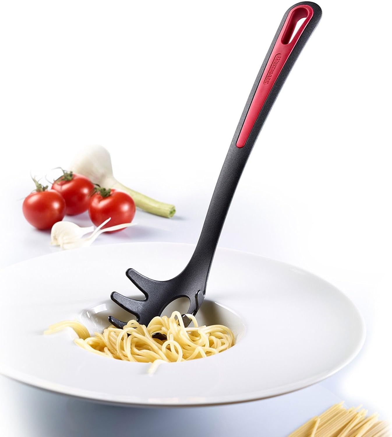 Westmark Germany Non-Stick Thermoplastic Spaghetti Server, 12-inch (Red/Black)