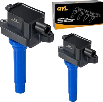 QYL 2Pcs Ignition Coil Pack Compatible with Kia Spectra Sephia L4 1.8L Replacement for C1181 UF253
