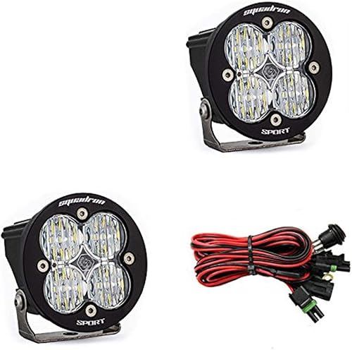 Baja Designs Squadron-R Sport Par, cápsulas de luz LED negras, luces todoterreno, faros de conducción para camión, SUV, UTV, patrón de