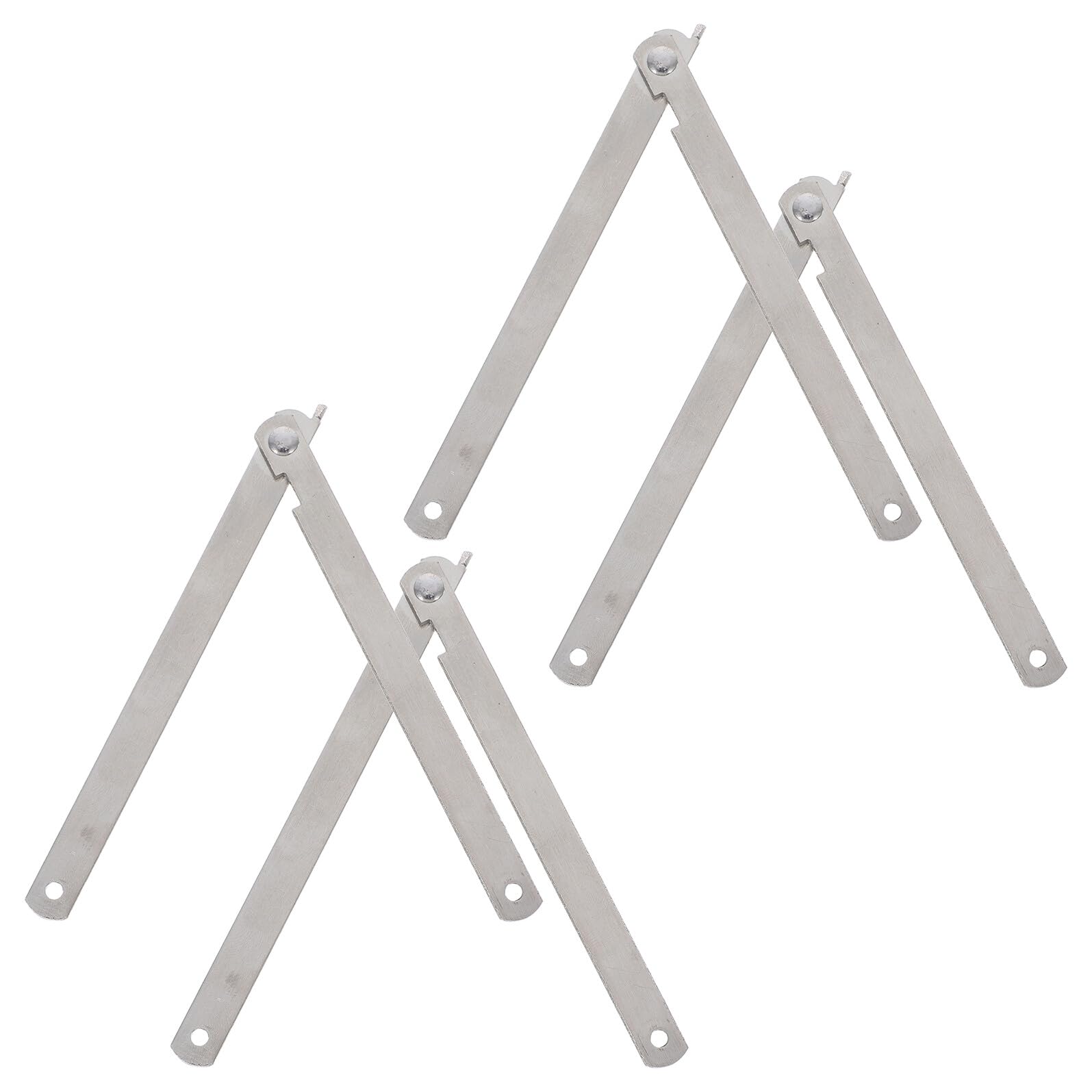 DOITOOL 4pcs Heavy Duty Folding Lid Support Bracket Hinges for Home and Outdoor Use, Stainless Steel Folding Desk Hinges with Space-Saving Design and Stable Material for Cabinet and Table